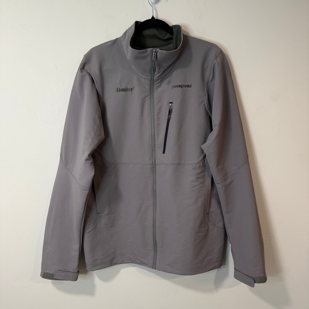 Patagonia Men's Alpine Guide Jacket Grey Large Soft Shell Full Zip Stretch